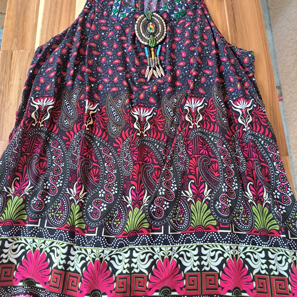 Colorful Paisley Sleeveless Top